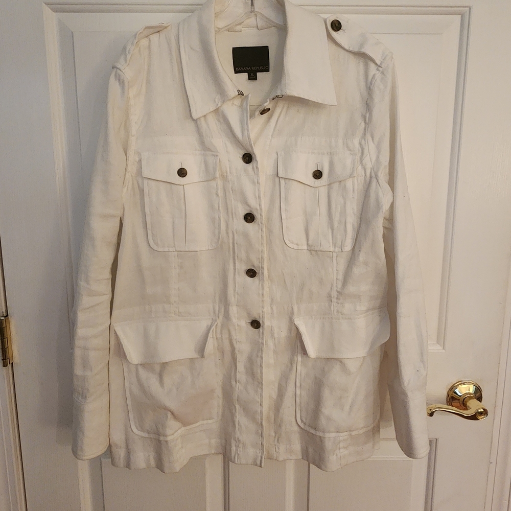 Banana Republic White Jacket